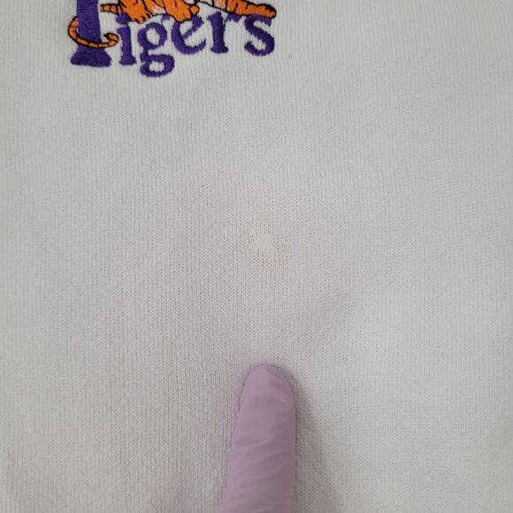 Vintage 90s Louisiana State University Sweatshirt Womens Medium 19x23 White USA - Picture 5 of 16